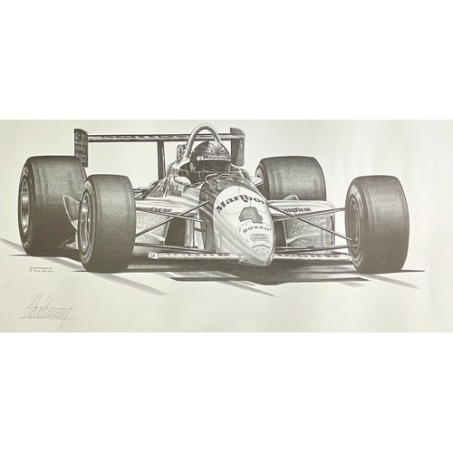 32 - 3 MOTORING INTEREST PRINTS, GERHARD BERGER (A) 1994 MONACO GRAND PRIX FERRARI 412TI/153, SIGNED BY A... 