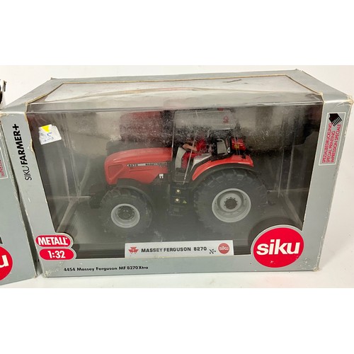 190 - SIKU, 2 BOXED TRACTORS, 4455 JOHN DEERE 6920, & 4454 MASSEY FERGUSON MF8270XTRA. PART OF THE SIKU FA... 