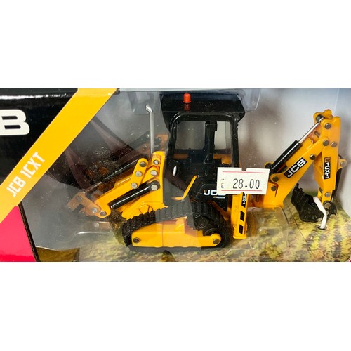 189 - JCB INTEREST : BRITAINS JCB 1CXT, YELLOW BOXED JCB 42872 JCB 550-80 LOADALL, & RED BOXED 43231 JCB T... 