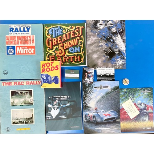 16 - MOTOR RALLY SCRAP BOOKS, 1969, 1971, PLUS LARGE QTY. OF GOODWOOD FESTIVAL PROGRAMMES & SIMILAR