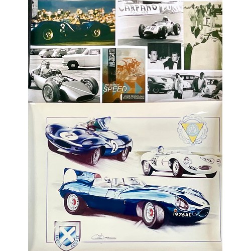 18 - ASSORTED MOTORING POSTERS, INC. 1985, 1987 LE MANS, CHAMP CAR LEGENDS, CAN AM THUNDER,  SCARAB REUNI... 