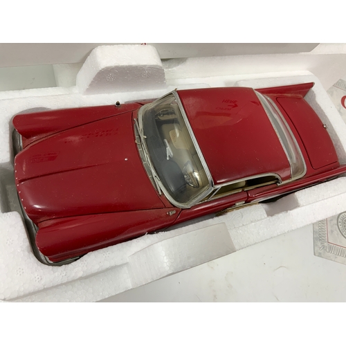 167 - DANBURY MINT, 1:24 SCALE CLASSIC CARS, BOXED COLLECTORS CAR, CHRYSLER 1958 MATADOR RED 300D SPORT CO... 