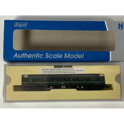 272 - DAPOL, BOXED N GAUGE CLASS 121 DMU IN BR GREEN WITH WHISKERS, ND 119A 55023. UNPOWERED DUMMY