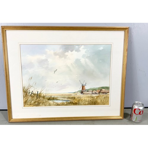 25 - HOWE BENNETT (20TH CENTURY) WATERCOLOUR DEPICTING CLEY MILL, NORFOLK