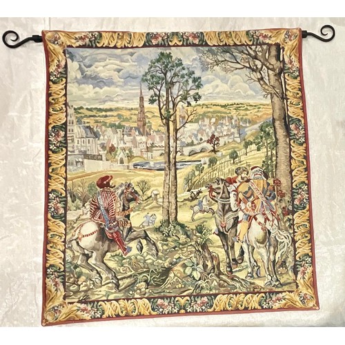 59 - FLEMISH TAPESTRY WALL HANGING ‘OLD BRUSSELS’ BY FLANDERS TAPESTRIES, BELGIUM. Approx. 115 x 102cm