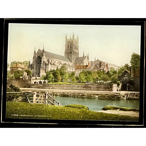 81 - TWO FRAMED OLD PHOTOGRAPHS OF WORCESTER CATHEDRAL