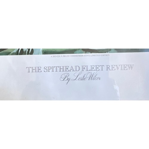 80 - 2 PRINTS, TERENCE CUNEO ‘TROOPING THE COLOUR’ 777/850 AND ‘SPITHEAD REVIEW’ LESLIE WILCOX. Both appr... 