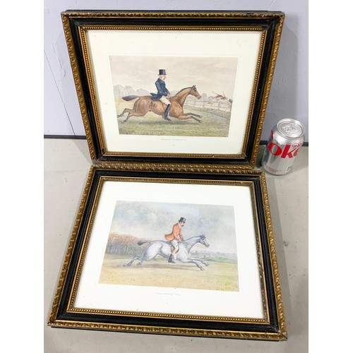 93 - SET OF 4 HUNTING PRINTS IN OAK FRAMES WITH A SET OF 4 HUNTSMAN PRINTS FRAMED