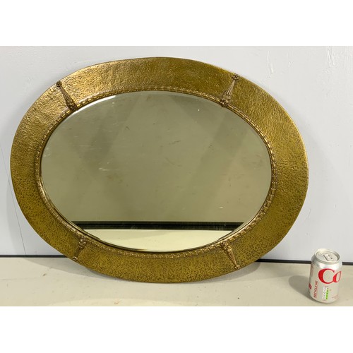 100 - ARTS AND CRAFTS STYLE COPPER FRAMED MIRROR