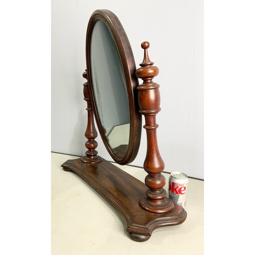 103 - OVAL DRESSING TABLE MIRROR ON STAND