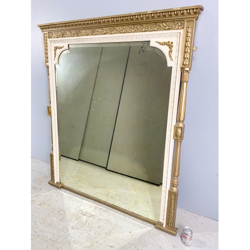 105 - GOOD QUALITY LARGE OVER MANTLE MIRROR