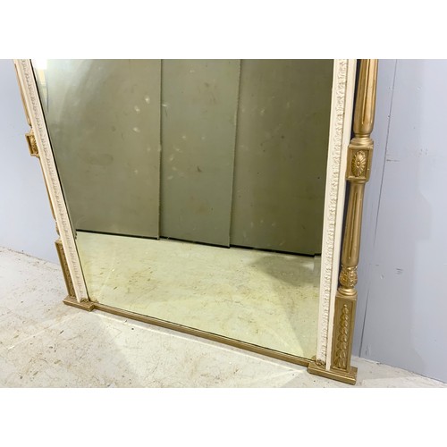 105 - GOOD QUALITY LARGE OVER MANTLE MIRROR