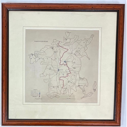 115 - ANTIQUE FRAMED MAPS - INLAND NAVIGATION ENGLAND AND WALES BY JAMES BINGLEY C.1830’S AND POLITICAL MA... 