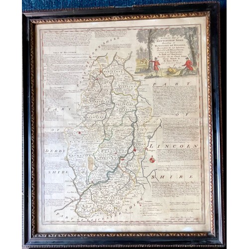 111 - MISC. FRAMED AND OTHER MAPS INCLUDING ROBERT MORDEN NOTTINGHAMSHIRE, EMAN. BOWEN NOTTINGHAMSHIRE, BO... 