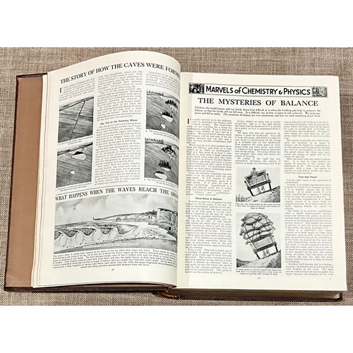 130 - 3 LARGE BOUND BOOKS - THE WORLD OF WONDER/CONCISE HOUSEHOLD ENCYCLOPEDIA/CONCISE UNIVERSAL ENCYCLOPE... 