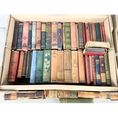 139 - 2 TRAYS OF OLD BOOKS