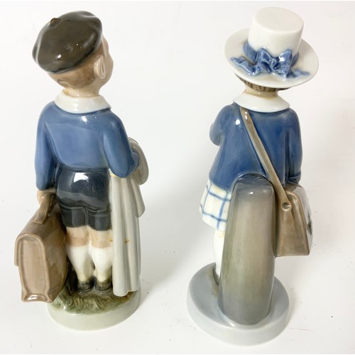 148 - PAIR OF ROYAL COPENHAGEN FIGURES – BOY AND GIRL REFUGEES