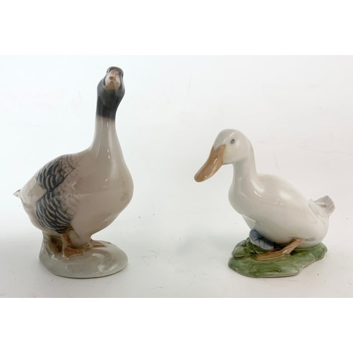 150 - ROYAL COPENHAGEN DUCK 1192 AND ROYAL COPENHAGEN GOOSE 1088