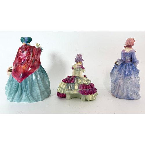 163 - COLLECTION OF ROYAL DOULTON  VINTAGE FIGURINES (5)  SPRINGFLOWERS HN 1807,SUZETTE HN 1577, CHLOE HN ... 