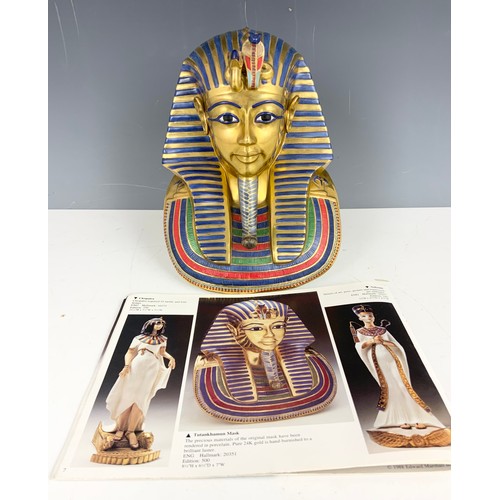 142 - RARE BOEHM PORCELAIN TUTANKHAMUN MASK  LIMITED EDITION OF 500 22cm TALL