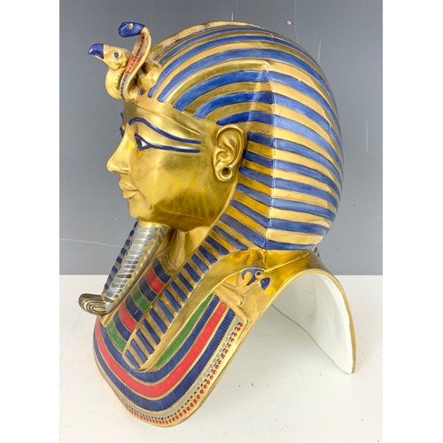 142 - RARE BOEHM PORCELAIN TUTANKHAMUN MASK  LIMITED EDITION OF 500 22cm TALL