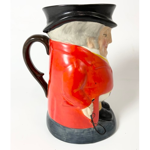 168 - RARE ROYAL DOULTON NOKE HUNTSMAN LARGE TOBY JUG CN1404 D4090  20cm TALL HEAVILY CRAZED