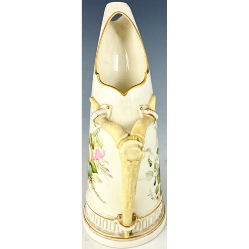 179 - ROYAL WORCESTER RETICULATED VASE PAINTED PHEASANTS SIGNED STINTON, ROYAL WORCESTER TUSK VASE, ROYAL ... 