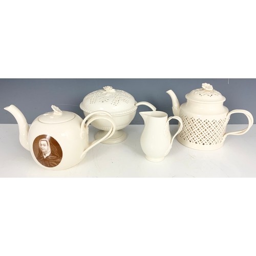 209 - COLLECTION OF LEEDS CREAMWARE (MODERN) INCLUDING LIMITED EDITION TEAPOT