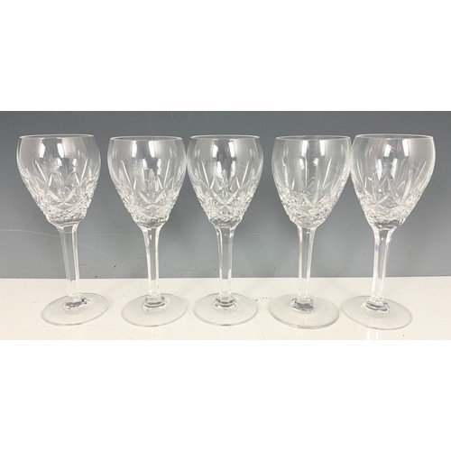 290 - FIVE WATERFORD CRYSTAL MARQUIS WINE GLASSES