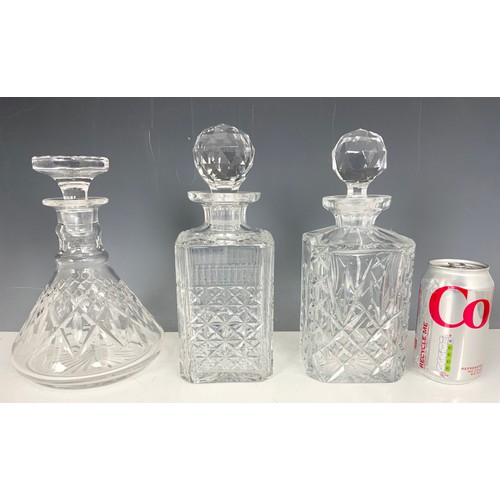 280 - MISC. CUT GLASS CRYSTAL DECANTERS