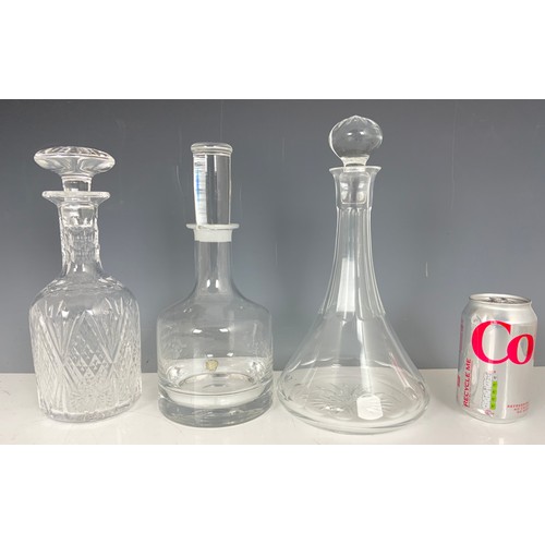 280 - MISC. CUT GLASS CRYSTAL DECANTERS