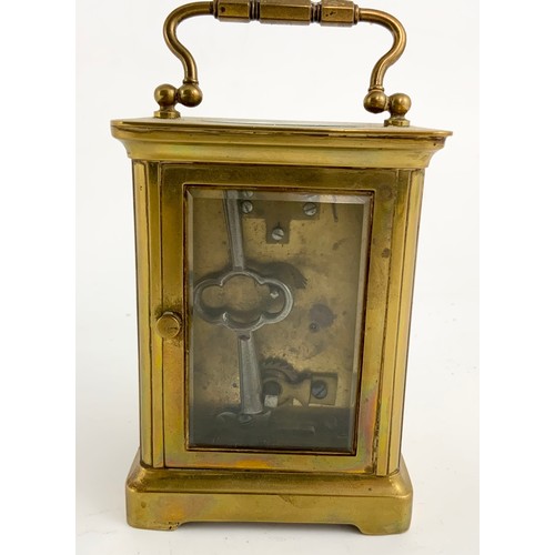 301 - FRENCH FOUR GLASS CARRIAGE CLOCK A/F