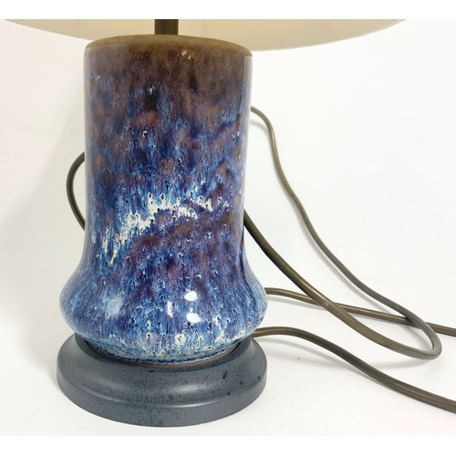 308 - COBRIDGE BLUE CRYSTALLINE GLAZED TABLE LAMP