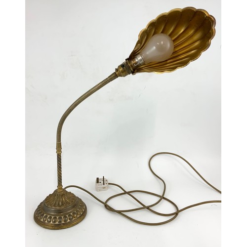 314 - SHELL ADJUSTABLE TABLE LAMP