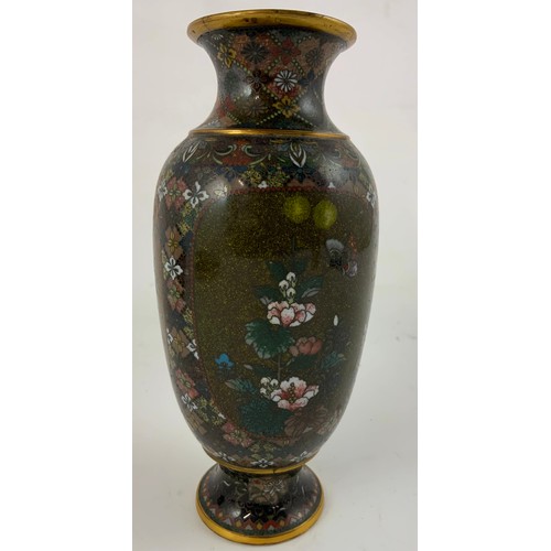 385 - TWO PIECES OF JAPANESE CLOISONNE WARE TALLEST  16cm