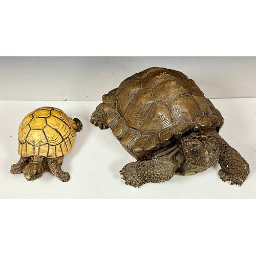 405 - TWO TORTOISE FIGURES