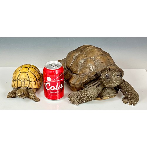 405 - TWO TORTOISE FIGURES