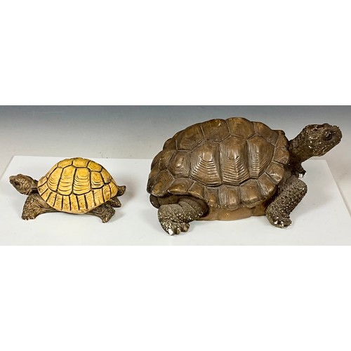 405 - TWO TORTOISE FIGURES