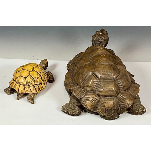 405 - TWO TORTOISE FIGURES