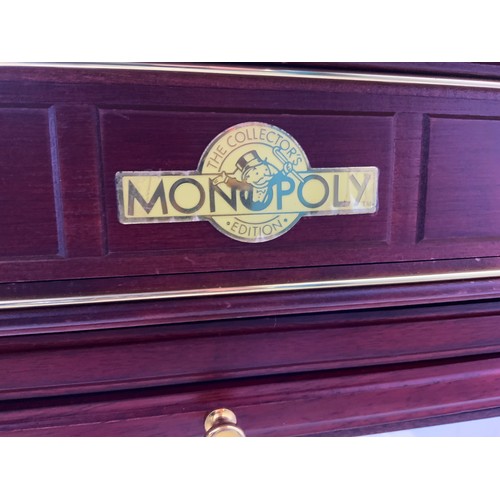 435 - FRANKLIN MINT COLLECTORS EDITION MONOPOLY SET ON PEDESTAL STAND