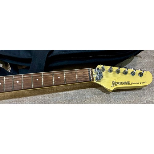 465 - IBANEZ ROADSTAR II SERIES ELECTRIC GUITAR, MADE IN JAPAN, SER. NO. F841667, CREAM FINISH WITH MATCHI... 