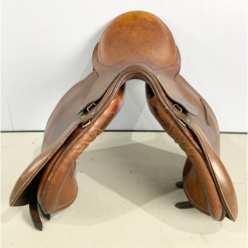 480 - THREE LEATHER SADDLES