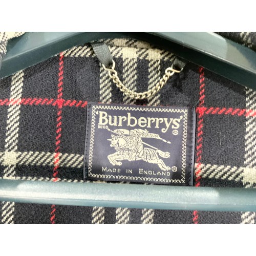 493 - BURBERRYS DUFFLE COAT AND LONG BLACK WOOLLEN COAT