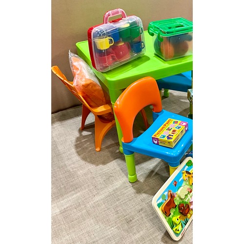 508 - COLLECTION OF CHILDS FURNITURE, LEARNING TOYS AND PUZZLES