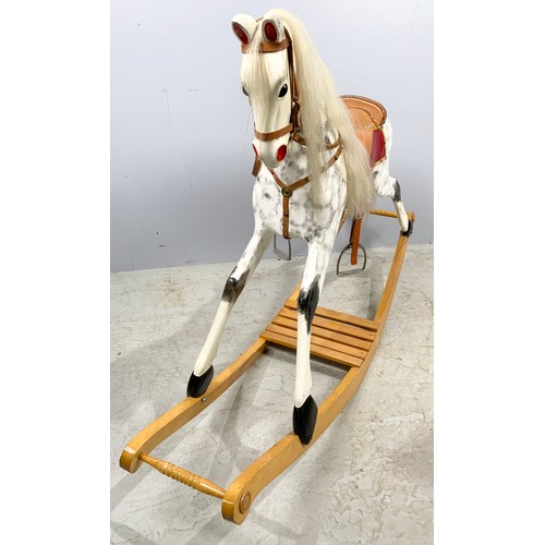 509 - 1980's ROCKING HORSE MADE BY KARLE STEPHENSON  WIDTH 155cm, 102cm TALL