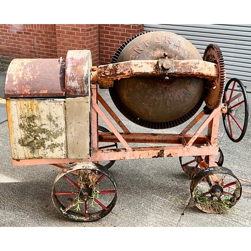 5 - VINTAGE CEMENT MIXER, WITH LISTER ENGINE