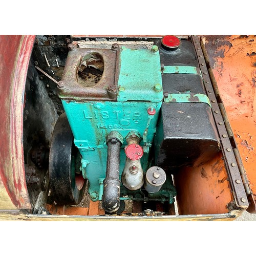 5 - VINTAGE CEMENT MIXER, WITH LISTER ENGINE