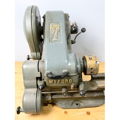 515 - MYFORD SUPER 7 LATHE PLEASE SEE ADDITIONAL IMAGES OF THE HOME MADE CABINET WHICH IS INCLUDED WITH TH... 