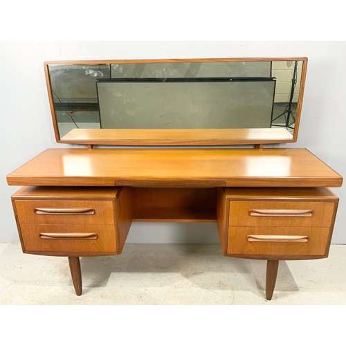 645 - G PLAN FRESCO TEAK FLOATING TOP DRESSING TABLE WITH MIRROR WIDTH 152cm