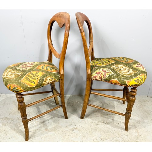 706 - PAIR OF VICTORIAN BUCKLE BACKED CHAIRS